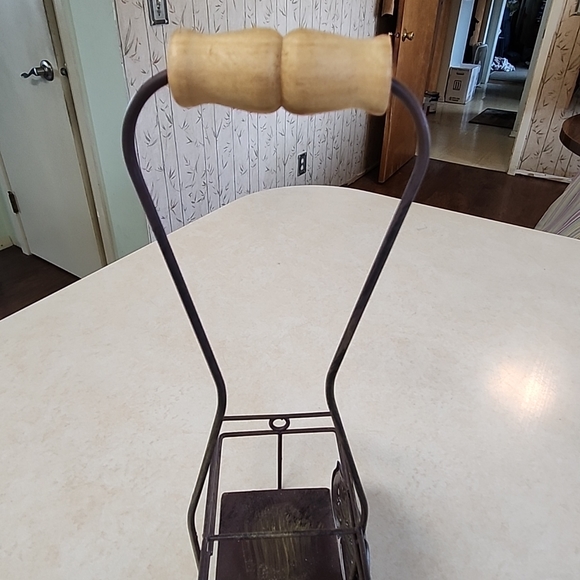 Vintage Chefs Oil & Vinegar Dispenser Bottles" Maison de Campagne Metal Holder - Picture 11 of 12